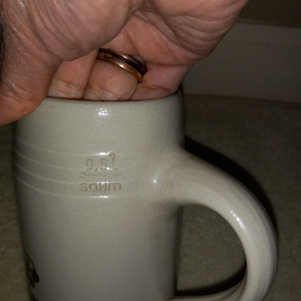 Lot of Two German Stoneware Beer Mugs